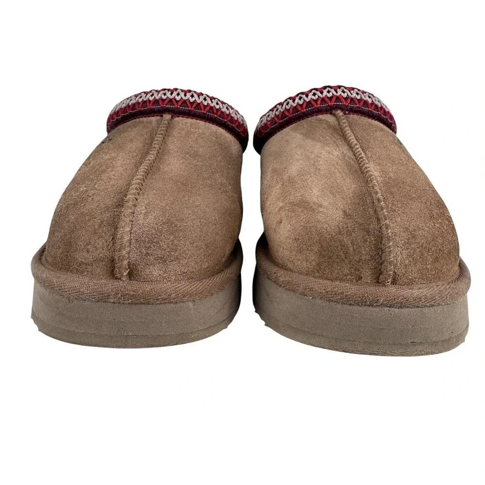 UGG Tasman Slip On Kids Sz 3 Chestnut Suede Sheepskin Casual Clog Slipper